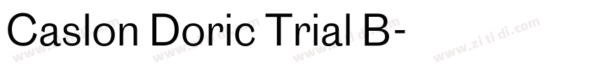 Caslon Doric Trial B字体转换